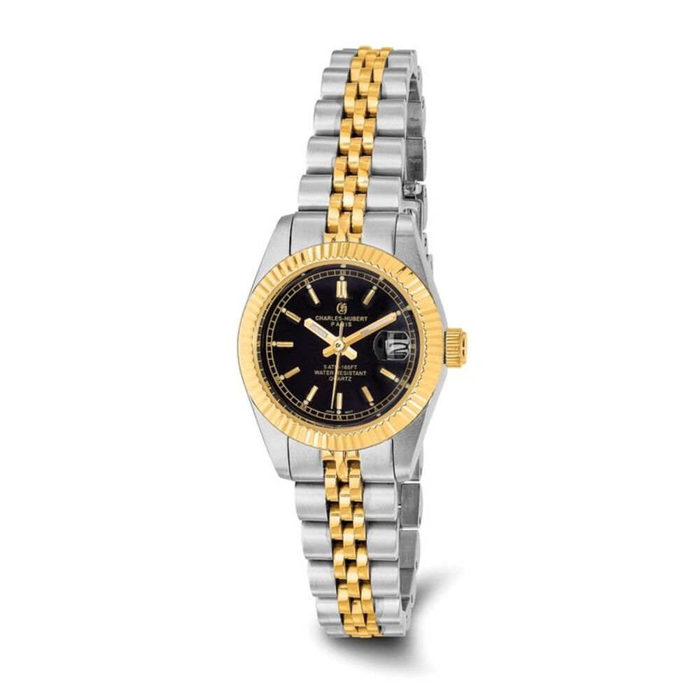 Ladies Two-Tone, Round Analog Watch by Charles Hubert
